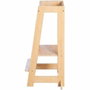 Roba Tour d'apprentissage Montessori en Bambou Naturel, réglable sur 3 niveaux