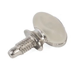 ITALIANA FERRAMENTA - Support étagère pivotant M4 nickelé avec joints en gomme transparente pour verre - Lot de 100 pièces