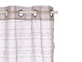 Giftdecor Rideau Gris à Rayures Horizontales 140x260cm en Polyester (Set de 6)