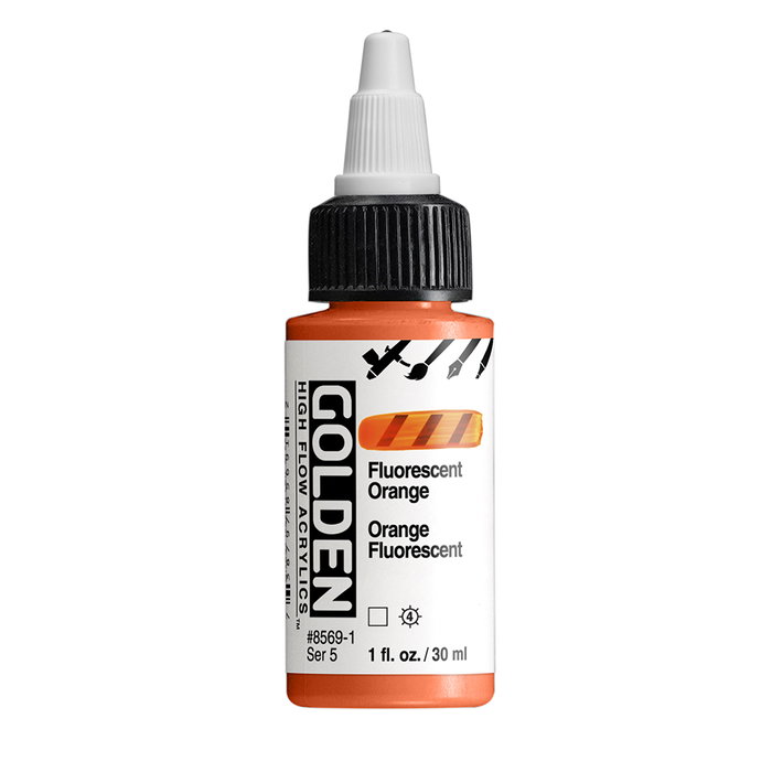 Golden High Flow Orange Fluorescent 30 ml Golden High Flow Orange Fluorescent 30 ml