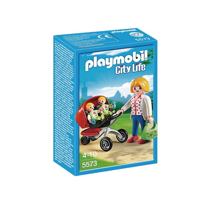 Playmobil City Life Maman avec poussette de jumeaux 5573