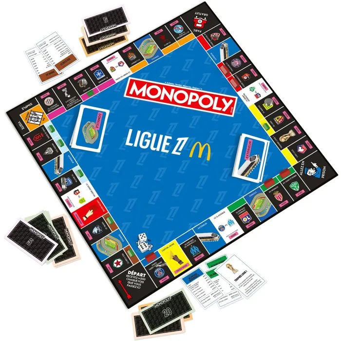 Winning Moves MONOPOLY Ligue 1 McDonald's - Jeu de société pour 2 à 6 joueurs - Dès 8 ans - Édition exclusive football Winning Moves MONOPOLY Ligue 1 McDonald's - Jeu de société pour 2 à 6 joueurs - Dès 8 ans - Édition exclusive football