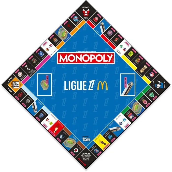 Winning Moves MONOPOLY Ligue 1 McDonald's - Jeu de société pour 2 à 6 joueurs - Dès 8 ans - Édition exclusive football Winning Moves MONOPOLY Ligue 1 McDonald's - Jeu de société pour 2 à 6 joueurs - Dès 8 ans - Édition exclusive football