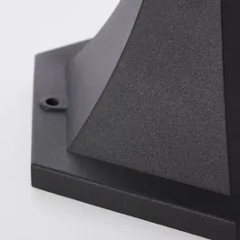 Brilliant Borne Extérieure CARLEEN en Métal et Verre Noir IP44 - Ampoule E27 Max 60W - Dimensions 36.3x16.5x19 cm