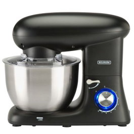 Bourgini Kitchen Chef Plus Batteur Mélangeur 1400W 5.5L Bol Inox 8 Vitesses Noir