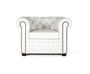 GINER Y COLOMER Canapé 1 place Chesterfield en cuir capitonné blanc - Sofa design et intemporel