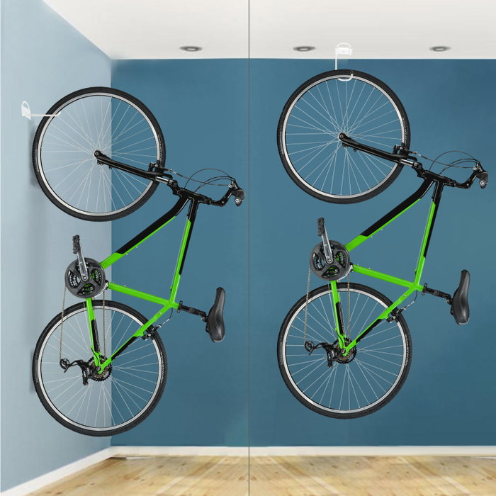 WOLFPACK LINEA PROFESIONAL Crochet Wolfpack pour vélo mur ou plafond, blanc