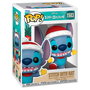 Funko POP Disney - Figure en Vinyl Stitch avec Bonnet de Père Noël - Figurine Collection 9 cm