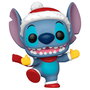 Funko POP Disney - Figure en Vinyl Stitch avec Bonnet de Père Noël - Figurine Collection 9 cm