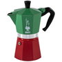 Bialetti Moka Express Italia Vert / Rouge - 300 ml (6 tasses)