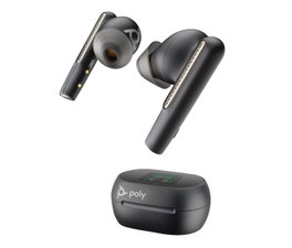 Poly Voyager Free 60+ UC Noir charbon avec adaptateur USB-C BT700 et étui tactile