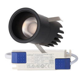 Spot Downlight LED Circulaire PRO SMD3030 7W 700Lm 2700K Noir