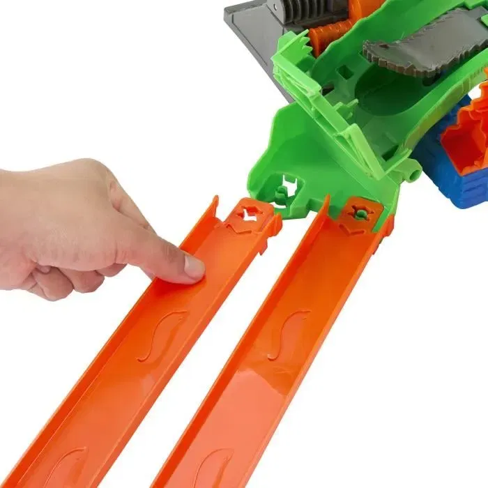 Hot Wheels Monster Trucks Coffret Piste Dragon Sharks vs. Dinos - JFR06 - Jeu de course pour enfants dès 3 ans