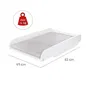Roba - Plan à langer ROBA Style pour lit bébé avec matelas hydrofuge - Blanc et gris - Surface 46x82 cm - Dimensions H14xL49xP82 cm - Capacité 11 kg - Sécurité EN12221-2
