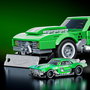 Mattel - Voiture à Construire Custom 68 Camaro Hot Wheels Jft16, Modèle de Collection 1:32 et 1:64 avec Portes Ouvrantes et Échappements Métalliques