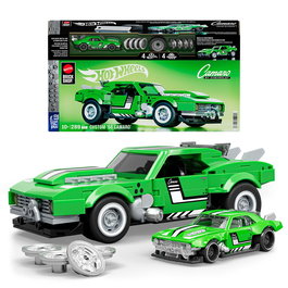 Mattel - Voiture à Construire Custom 68 Camaro Hot Wheels Jft16, Modèle de Collection 1:32 et 1:64 avec Portes Ouvrantes et Échappements Métalliques