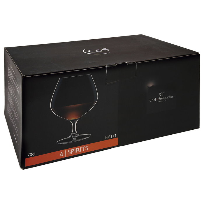 Chef & Sommelier Set de 6 Verres à Cognac Krysta Spirits 72 cl Chef & Sommelier Set de 6 Verres à Cognac Krysta Spirits 72 cl