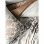 BigBuy Home Parure de couette en satin de coton Gris, 220 x 240 cm