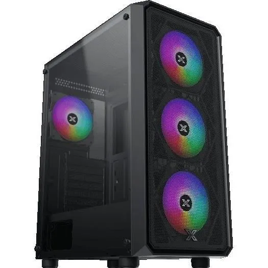 Xigmatek DUO X - Boîtier PC moyen tour format E-ATX - Sans alimentation - Noir - 4 ventilateurs ARGB 120 mm inclus - Panneau latéral en verre trempé - Ports USB 3.0 Xigmatek DUO X - Boîtier PC moyen tour format E-ATX - Sans alimentation - Noir - 4 ventilateurs ARGB 120 mm inclus - Panneau latéral en verre trempé - Ports USB 3.0