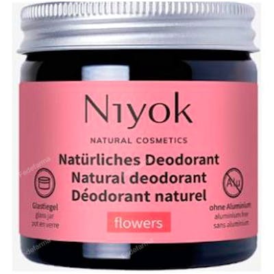 NIYOK Desodorante + Antitranspirante Flowers 40 Nml - Déodorant crème 2 en 1 sans sels d'aluminium - Parfum floral NIYOK Desodorante + Antitranspirante Flowers 40 Nml - Déodorant crème 2 en 1 sans sels d'aluminium - Parfum floral
