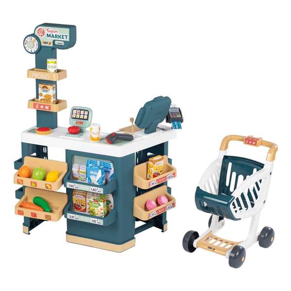 Smoby Supermarché avec coin fruits et légumes et 42 accessoires