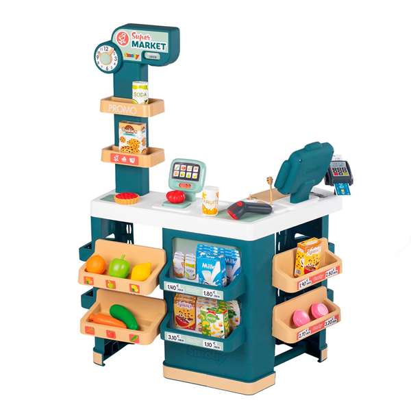 Smoby Supermarché avec coin fruits et légumes et 42 accessoires