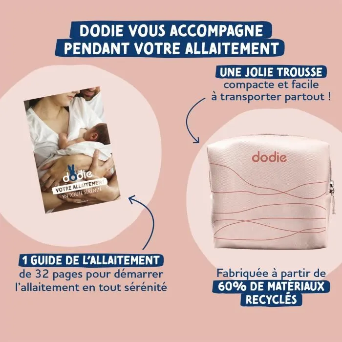 Dodie - Trousse d'allaitement Maternité pratique et élégante, design Terracotta - Tout le nécessaire pour les mamans modernes