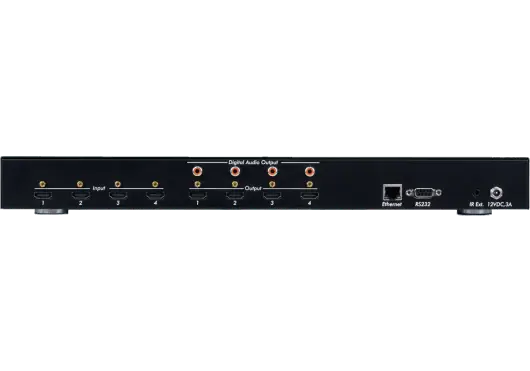 MUXLAB Matrice HDMI 4x4 4K/60 - 4 Entrées 4 Sorties, Contrôle RS232/IR/LAN MUXLAB Matrice HDMI 4x4 4K/60 - 4 Entrées 4 Sorties, Contrôle RS232/IR/LAN