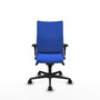 Piqueras Y Crespo Albacete Chaise de bureau exécutive bleue avec mécanisme synchrone