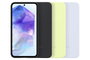Samsung Coque en silicone pour Galaxy A55 5G - Protection anti-chocs - Disponible en Noir, Lime, Bleu