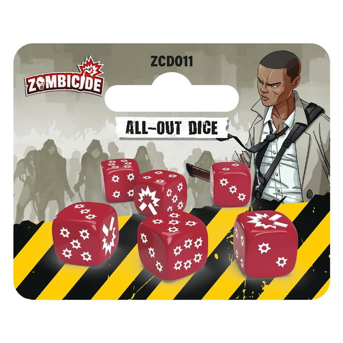 Asmodee CMZCD011ES Zombicide 2nd Edition All-Out Dice - Dés supplémentaires Jeu de Plateau, +14 ans Asmodee CMZCD011ES Zombicide 2nd Edition All-Out Dice - Dés supplémentaires Jeu de Plateau, +14 ans