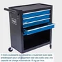 Scheppach TW1300 - Servante d'atelier vide, 4 tiroirs, charge max 120 kg, rangement d'outils et machines