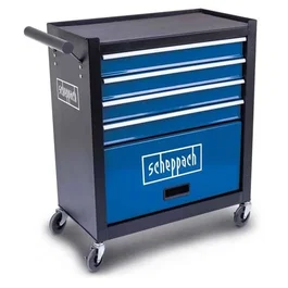 Scheppach TW1300 - Servante d'atelier vide, 4 tiroirs, charge max 120 kg, rangement d'outils et machines