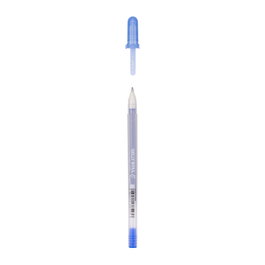 Sakura Gelly Roll Silver Shadow Argenté sur fond bleu