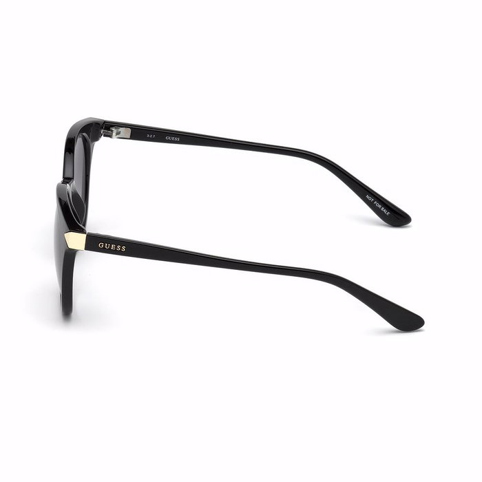 Guess Gafas GU7550 01B 140 mm Lunettes de soleil femme rondes noires verres fumés