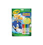 Crayola - Livre d'activités et coloriage Sonic avec 7 marqueurs - Langues: espagnol, italien, français, anglais, allemand - Dimensions 20x29 cm