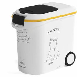 Curver Conteneur à croquettes pour chat 35 L - 12 kg - Blanc et noir