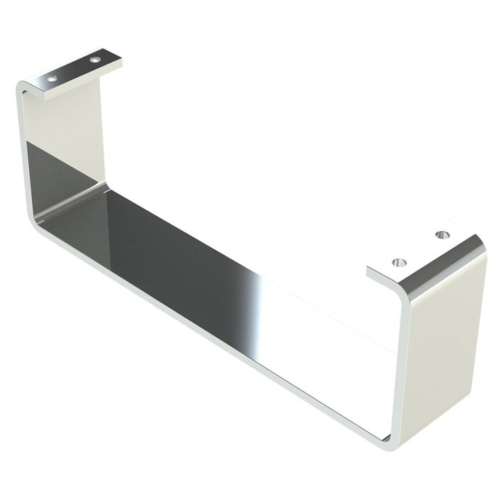 Q&Q Pata Uxia H90 - Patte métallique pour sofa ou meuble en métal chromé, dimensions 250 mm x 50 mm, hauteur 90 mm