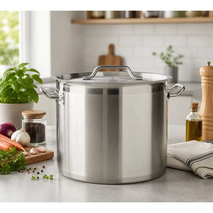 Baumalu Traiteur en Inox Ø 40 cm - 40 L avec Couvercle
