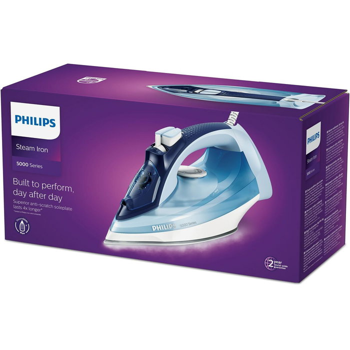 Philips DST5030/20 Fer à repasser SteamGlide Plus 2400W bleu blanc Philips DST5030/20 Fer à repasser SteamGlide Plus 2400W bleu blanc