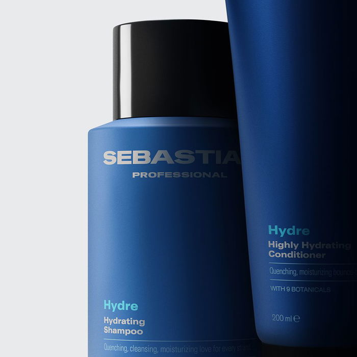 Sebastian Professional Shampooing Nettoyant et Hydratant Professionnel HYDRE - Hydratation Intense pour Cheveux Secs, Colorés ou Traités - Réduit les Frisottis - 280 ml