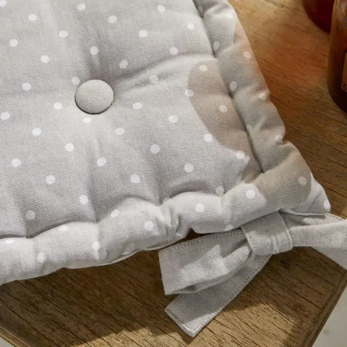 Today - Assise matelassée Charme 40x40 cm - Coussin de chaise décoratif avec housse 100% coton - Confort et élégance - Imprimé Constance