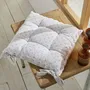 Today - Assise matelassée Charme 40x40 cm - Coussin de chaise décoratif avec housse 100% coton - Confort et élégance - Imprimé Constance