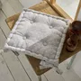 Today - Assise matelassée Charme 40x40 cm - Coussin de chaise décoratif avec housse 100% coton - Confort et élégance - Imprimé Constance
