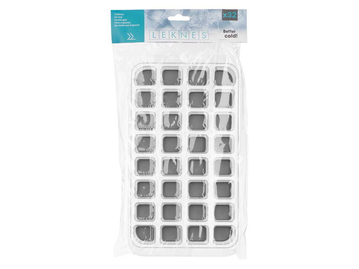 Leknes Cubitera 32 Glaçons Plastique Gris 32x18x3 cm (Set de 24)