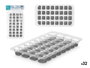 Leknes Cubitera 32 Glaçons Plastique Gris 32x18x3 cm (Set de 24)