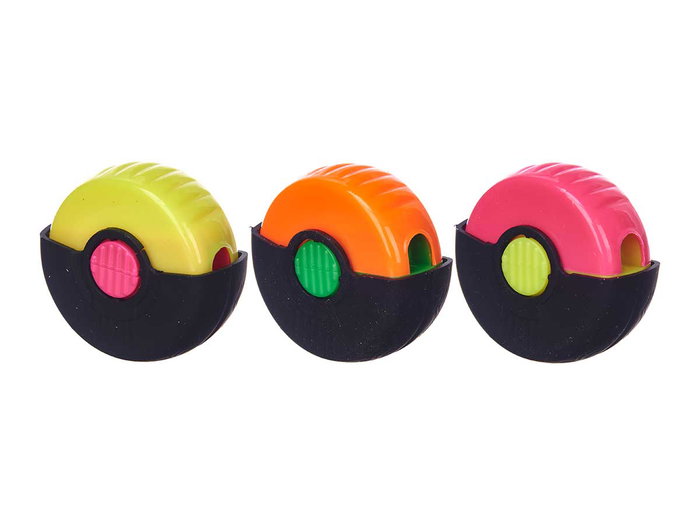 PINCELLO Set de taille-crayons ronds avec gomme, assortiment de 4 couleurs