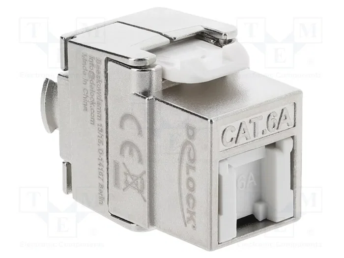 DELOCK Module RJ45 Keystone Cat 6a argent DELOCK Module RJ45 Keystone Cat 6a argent