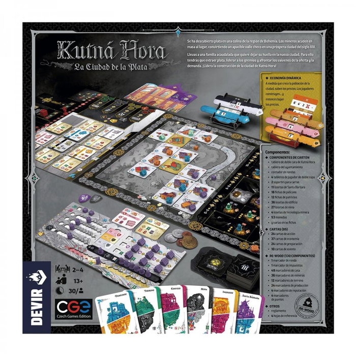Devir Kutná Hora : La Ciudad de Plata - Jeu de société édition avec carte promotionnelle