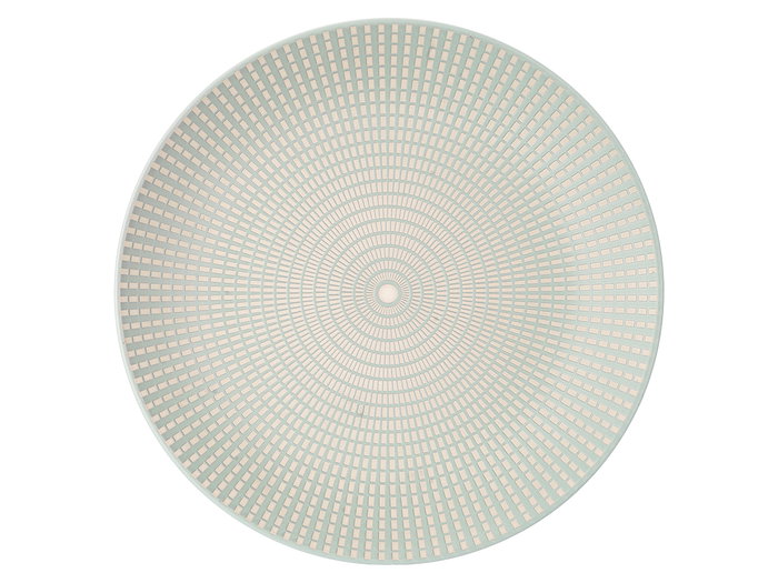 Vessia Assiette Plate Gravée Verte 27 cm Céramique (Set de 12)